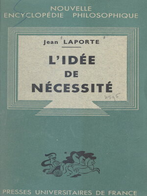 cover image of L'idée de nécessité
